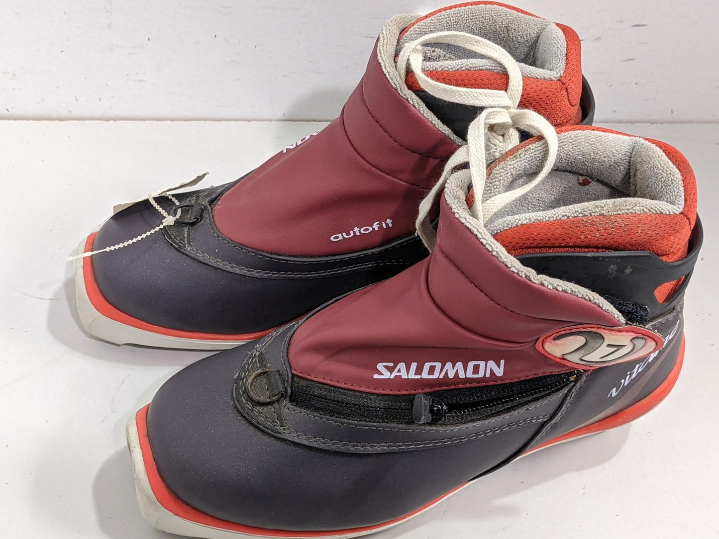 Salomon XC Vitane SNS Profil Ski Boots Size Mondo 22.5 Red Used