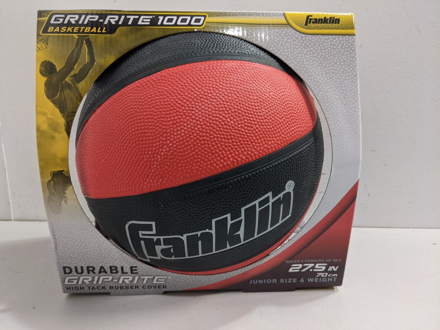 Franklin Outdoor Grip-Rite 1000 Basketball, Size 27.5, Red