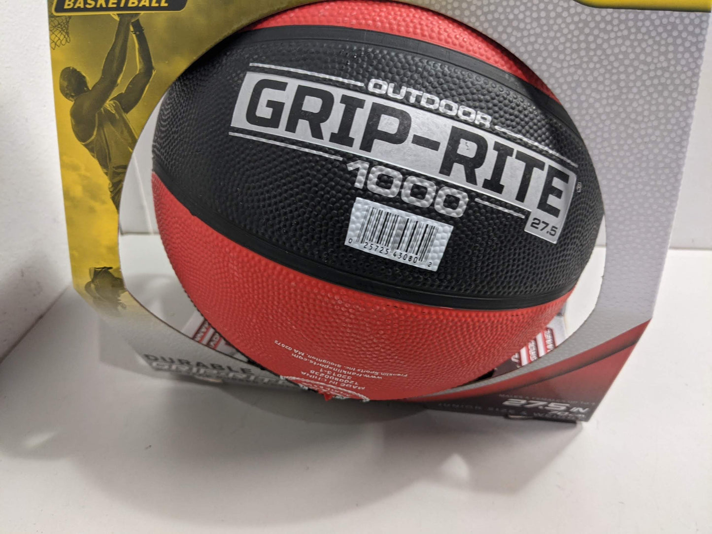 Franklin Outdoor Grip-Rite 1000 Basketball, Size 27.5, Red
