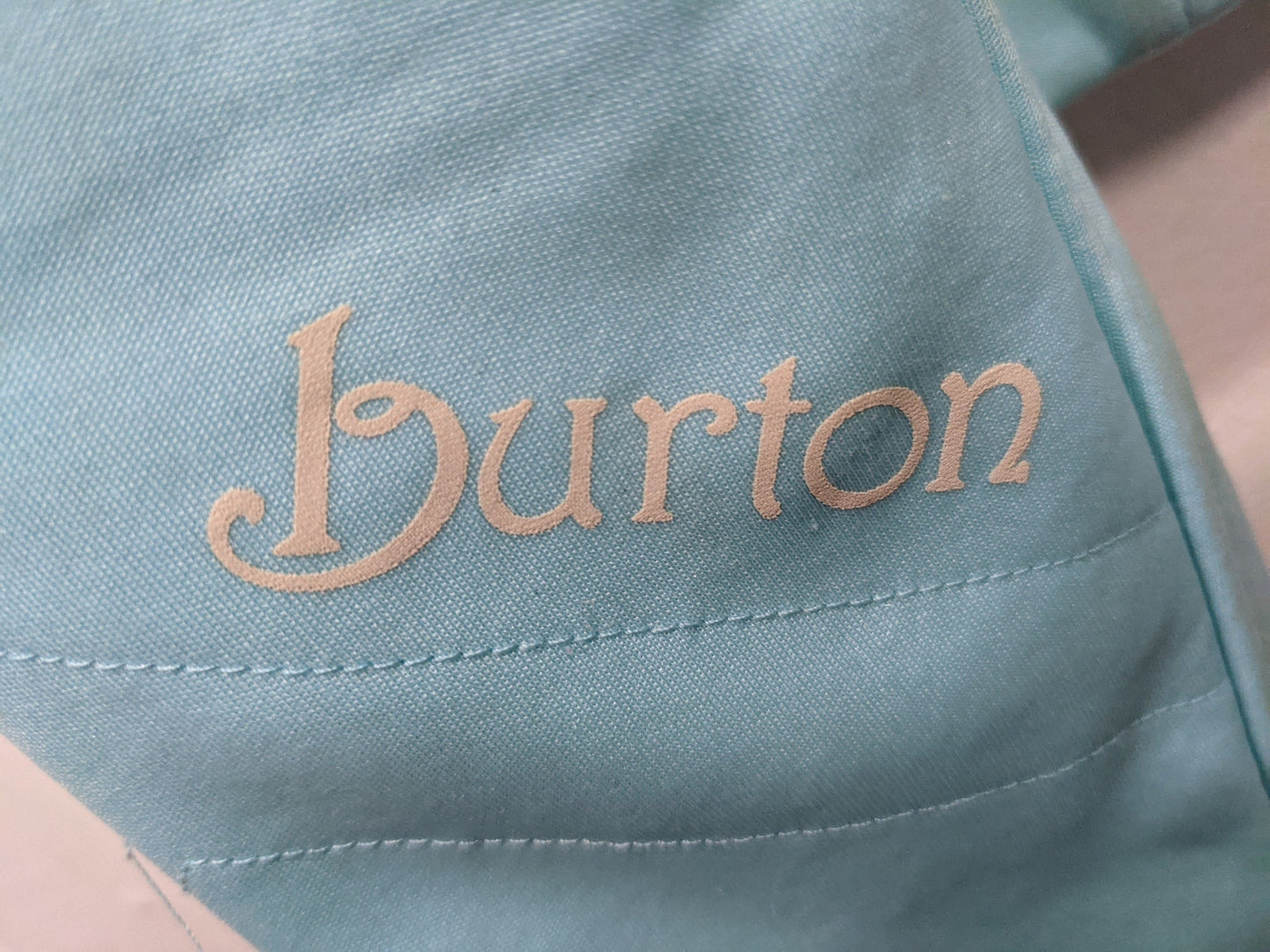 Burton Hooded Soft Shell Jacket Size Small Teal Used Stains