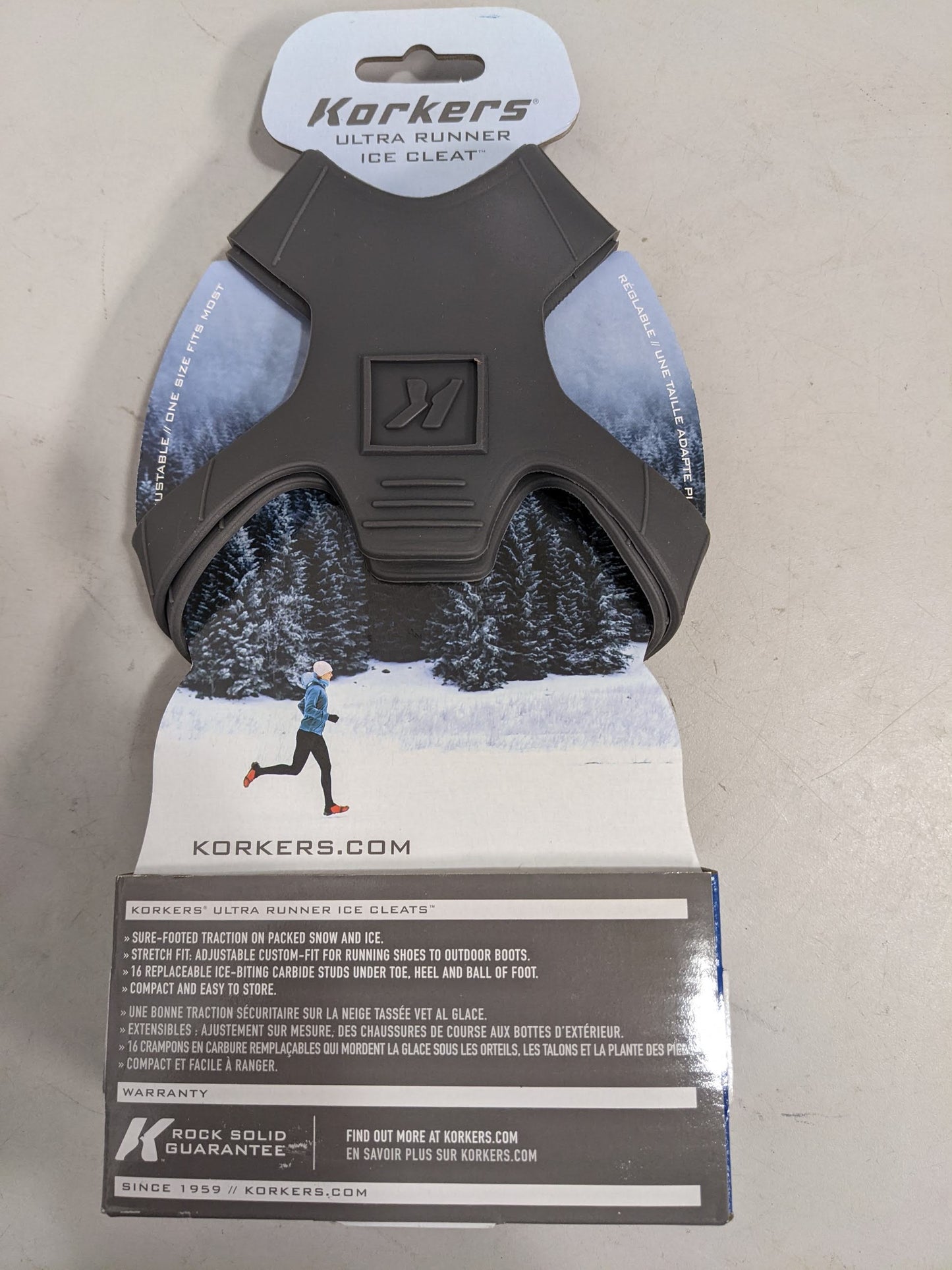 Korkers Ultra Runner Ice Cleats One size Fits Most, Gray New