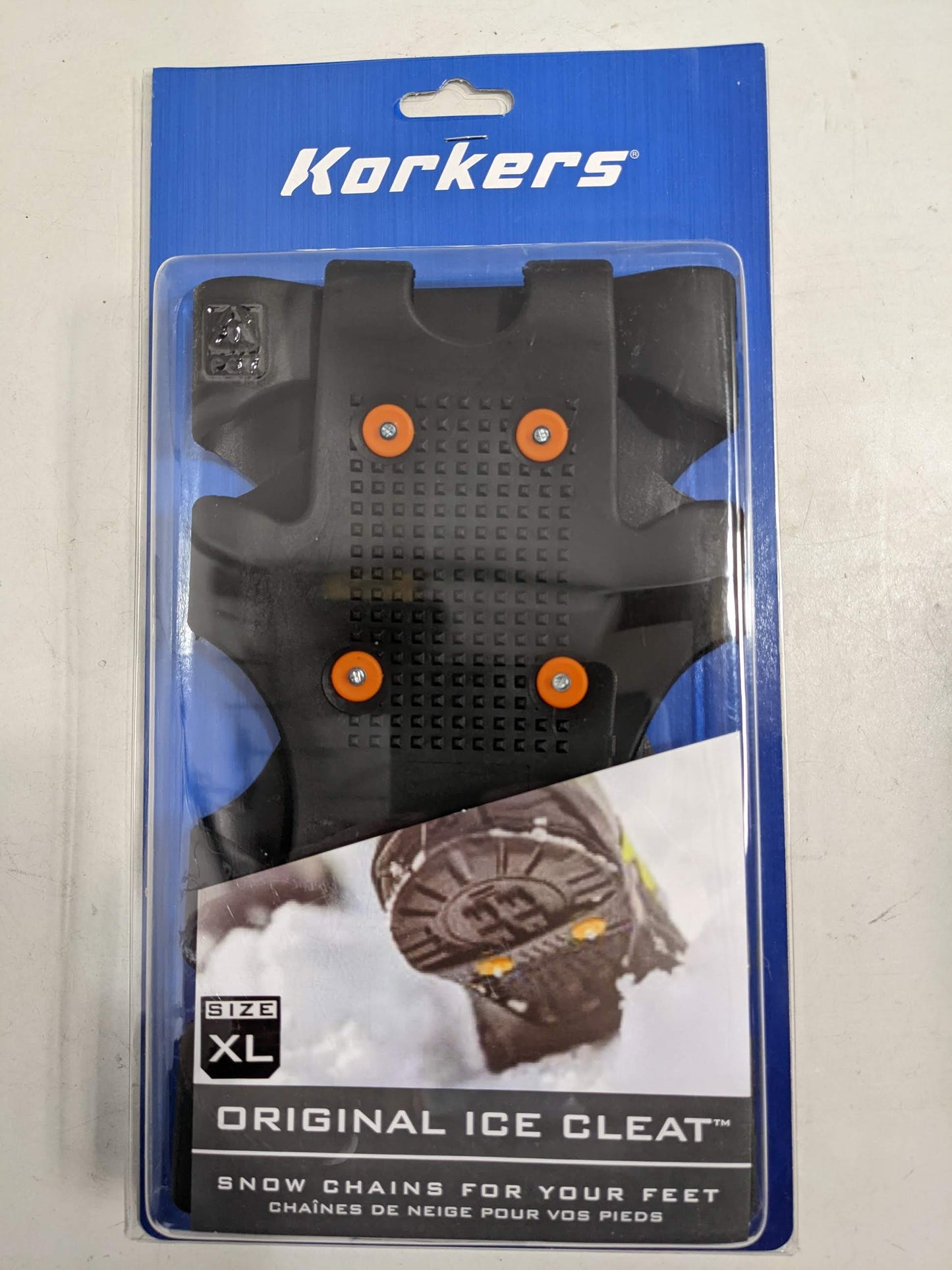Korkers Original Ice Cleats Medium,  Large and XL, Gray New