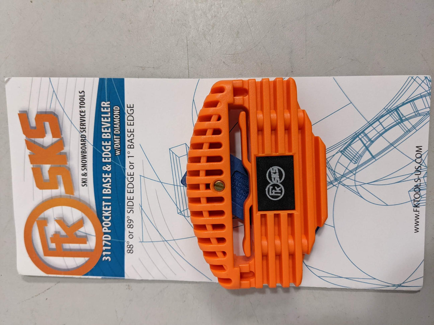 SKS 3117D Pocket Base & Edge Beveler Hand Held Orange New