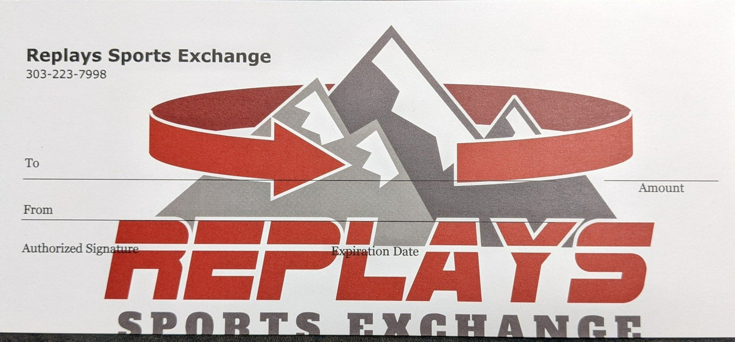 Replays Sports Exchange Gift card $10