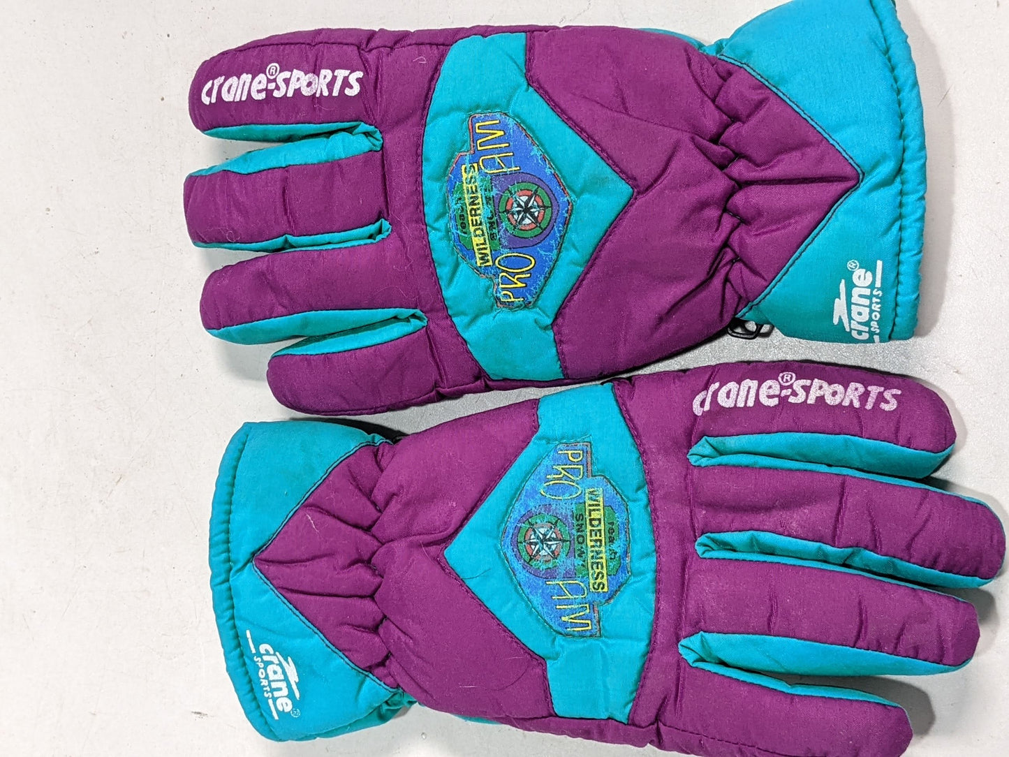 Crane Sports Fleece Lined Winter Gloves Size Medium Teal Used