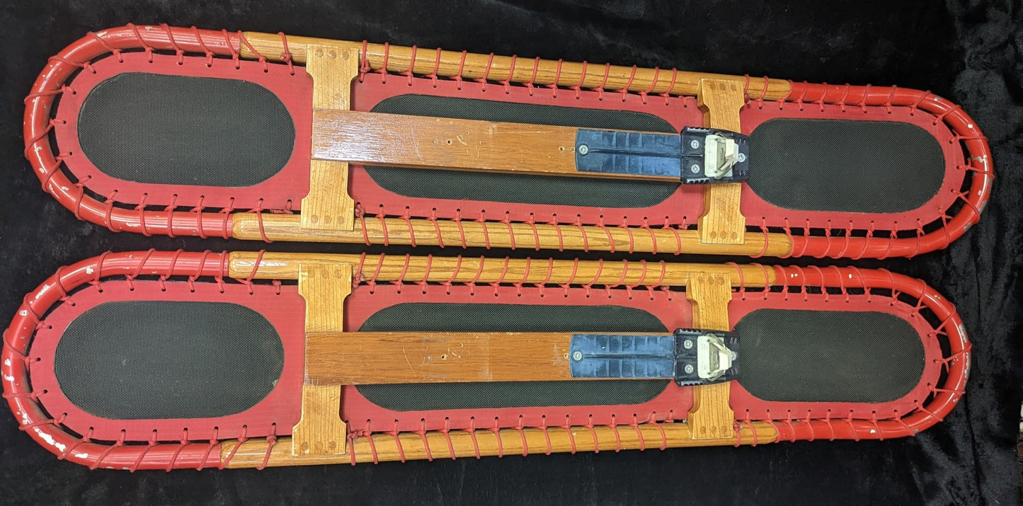 Snowshoes w/Salomon XC Bindings Size 39 In Red Used