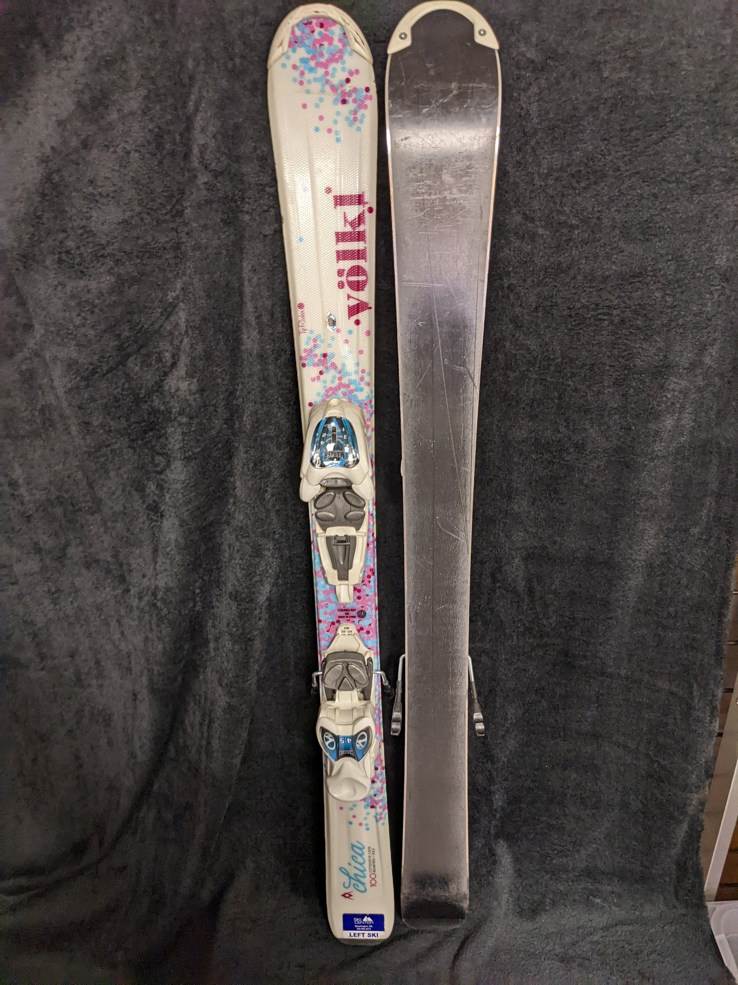Volkl Chica Skis w/Marker Bindings Size 100 cm White Used