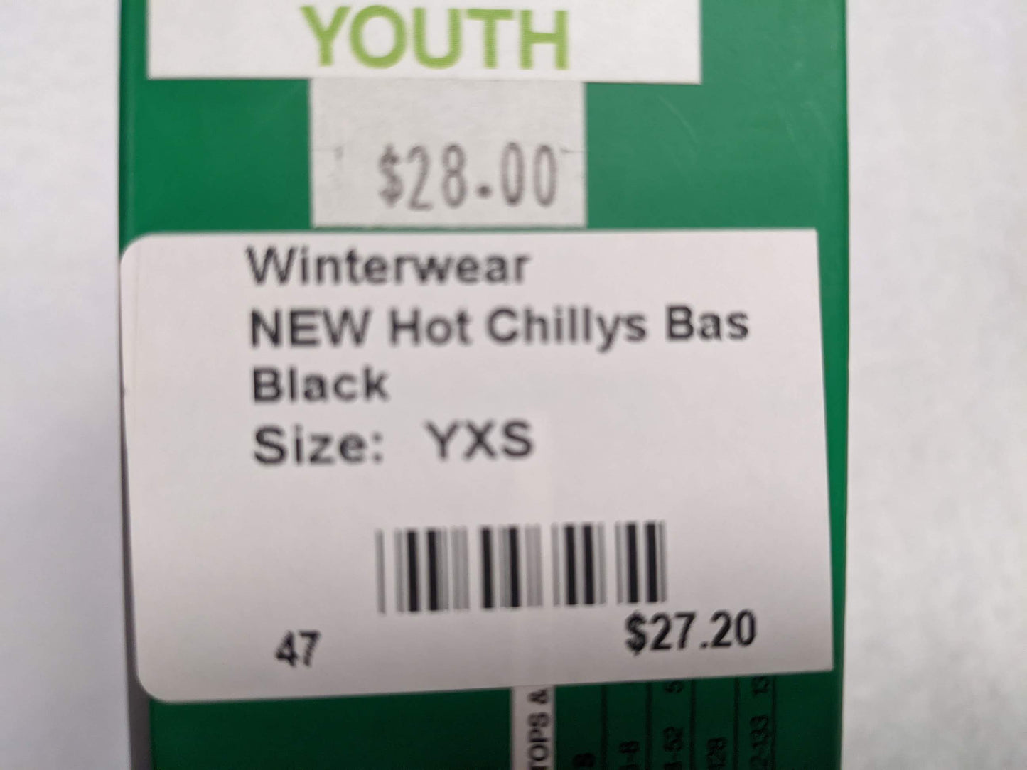 Hot Chillys Pepper Skins Performance Base Layer Size Youth XS Shirt Winterwear
