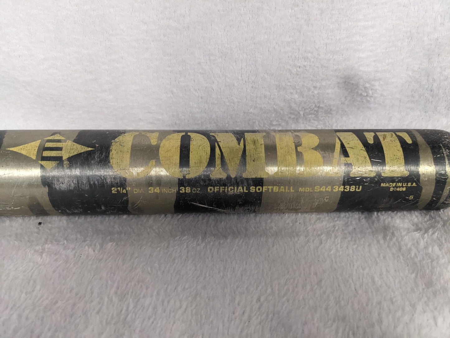Easton Combat Softball Bat Size 34 In 38 Oz Color Yellow Condition Used