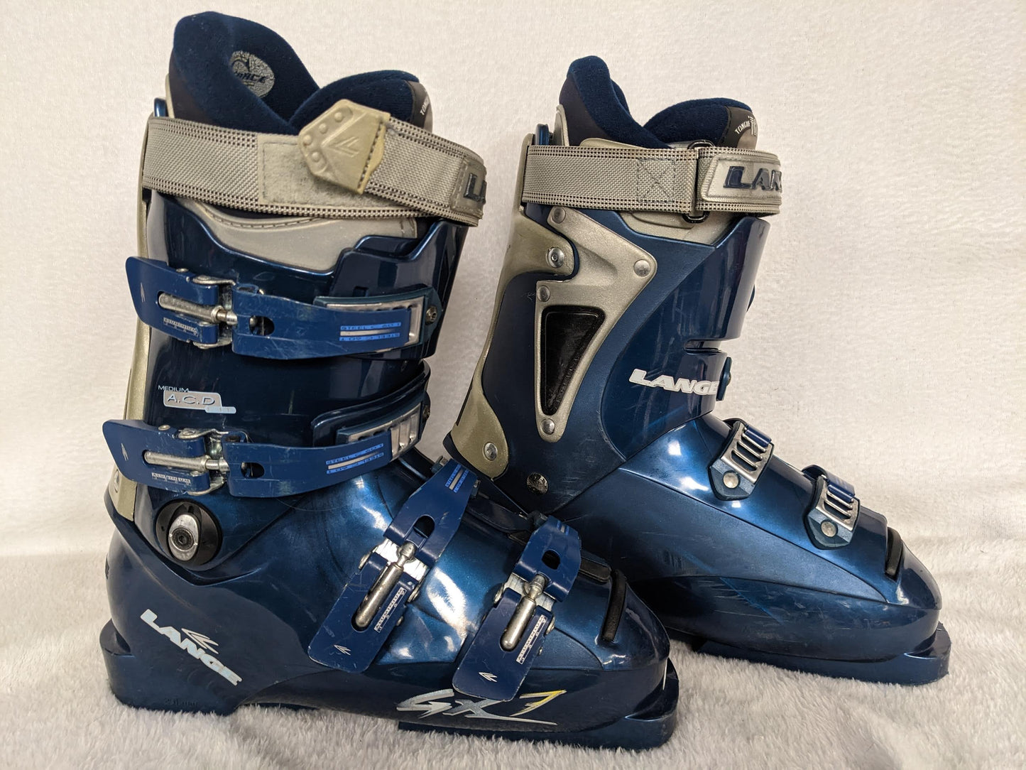 Lange GX7 Ski Boots Size 24.5 Color Blue Condition Used