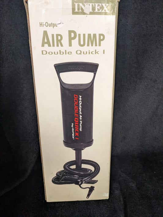 Intex Hi-Output Double Quick I  Hand Air Pump Size 12 In Color Black Condition Used