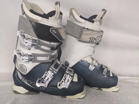 Tecnica Women's Mach 1 Flex Index 95 Ski Boots Size Mondo 23.5 Color Blue  Condition Used