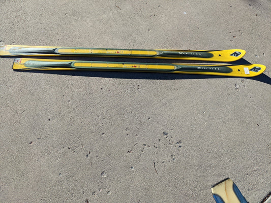 K2 ModX Skis *NO Bindings* Some Damage* Size 175 Cm Color Yellow Condition Used