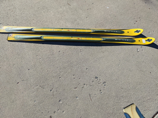 K2 ModX Skis *NO Bindings* Some Damage* Size 175 Cm Color Yellow Condition Used