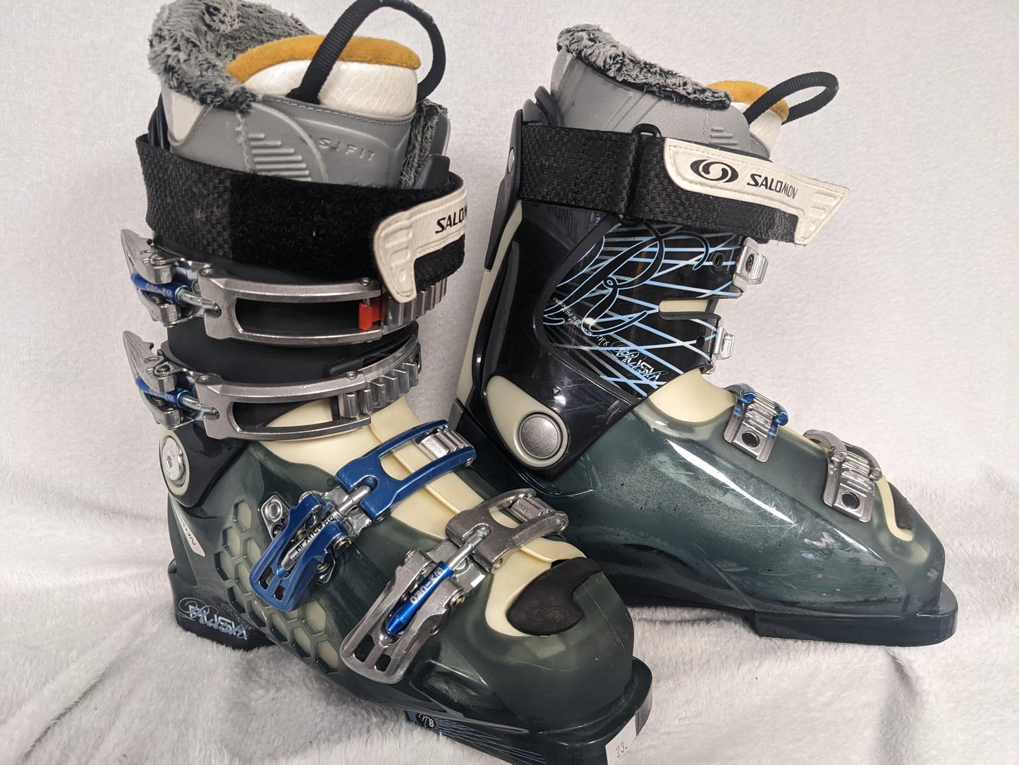 Salomon Rush Women's Ski Boots Size Mondo 23 Color Green Condition Used