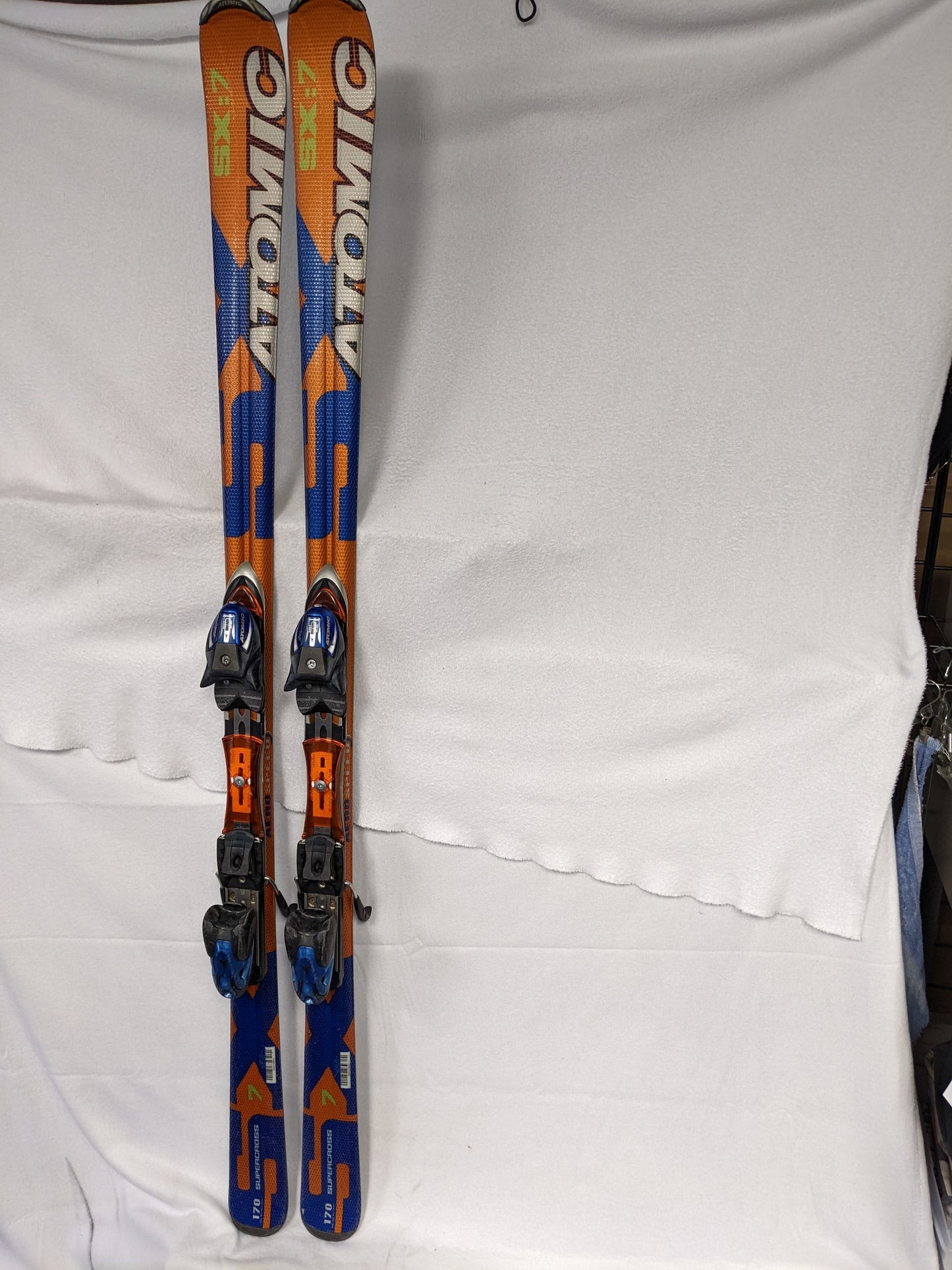 Atomic Supercross 7 Aerospeed  Skis with Atomic Bindings Size 170 Cm Color Gold Condition Used
