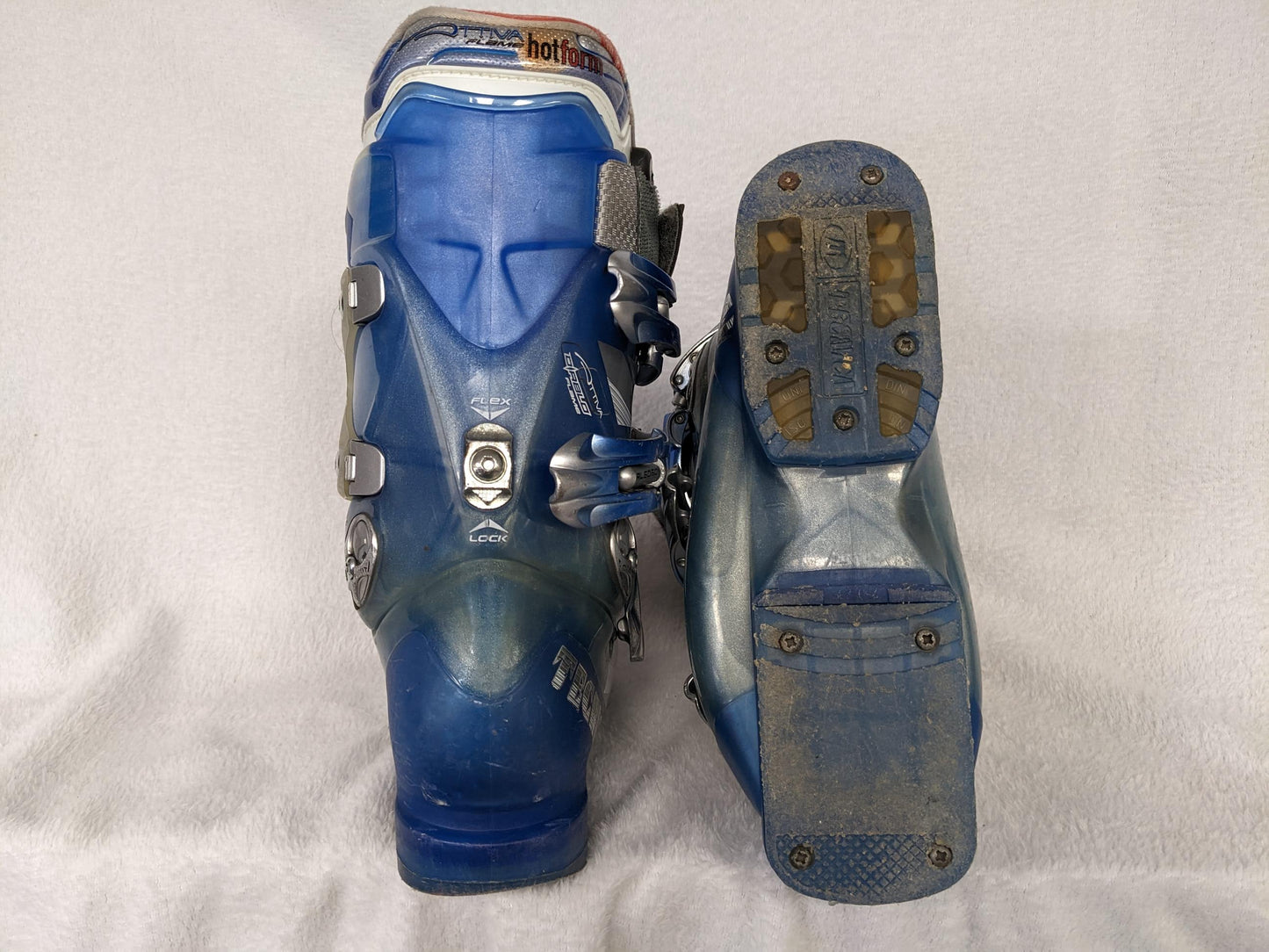 Tecnica Attiva Diablo Flame Women's Ski Boots Size Mondo 23.5 Color Blue Condition Used
