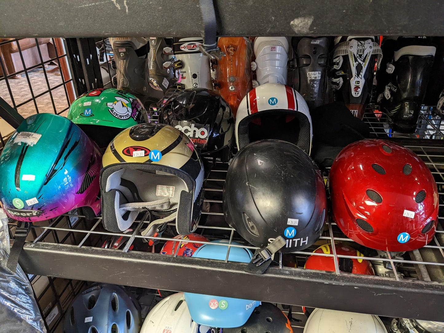 Ski Helmets, Assorted Sizes, Assorted Colors, Used