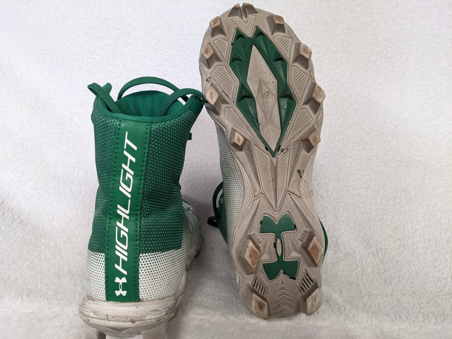 Under Armour Highlight High Top Cleats Size 5.5 Color Green Condition Used