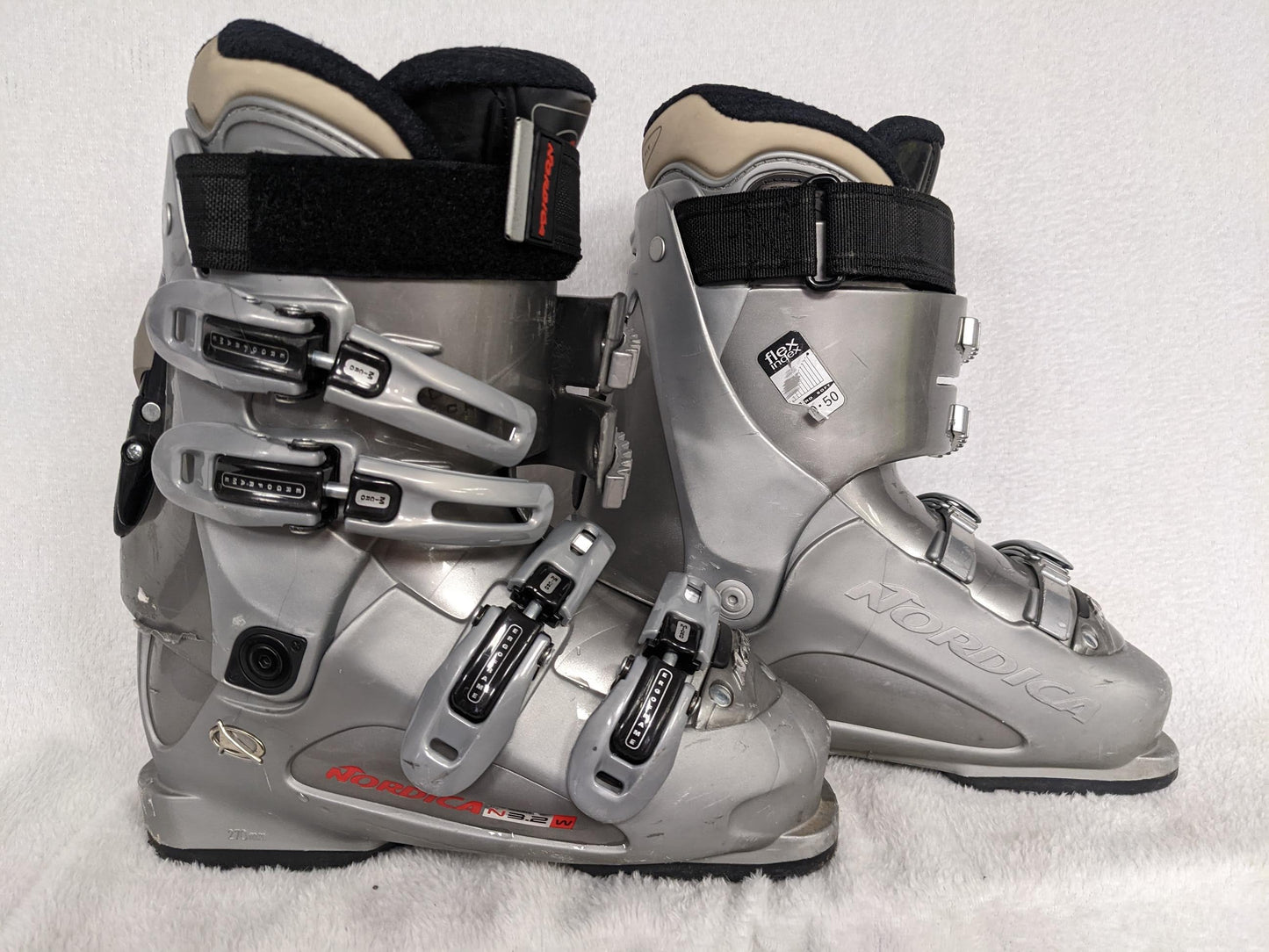 Nordica N3.2  Ski Boots Size Mondo 23.5 Color Gray Condition Used
