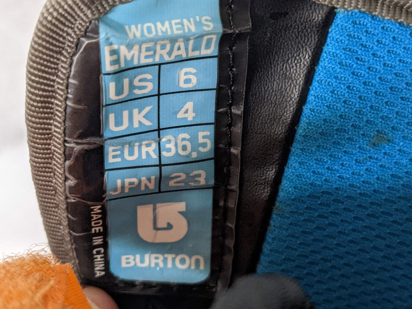 Burton Women's Emerald Snowboard Boots (*Broken Chord*) Size Women 6 Color Gray Condition Used