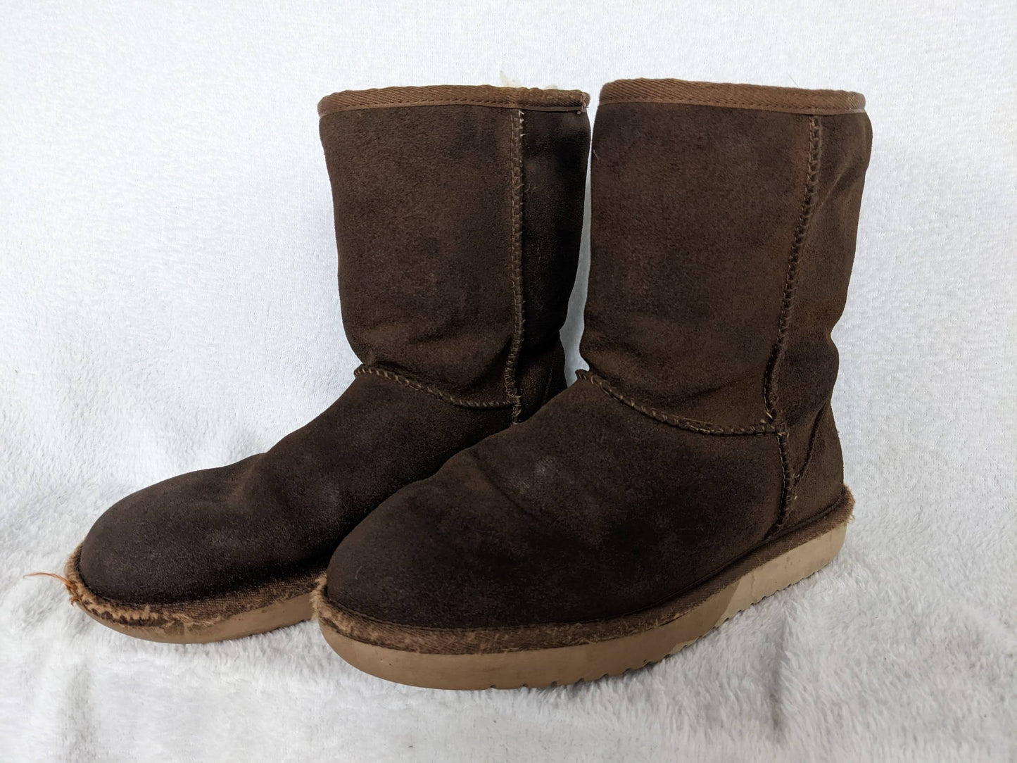 Ugg Koolaburra Fleece Lined Snow Boots Size 6 Color Brown Condition Used