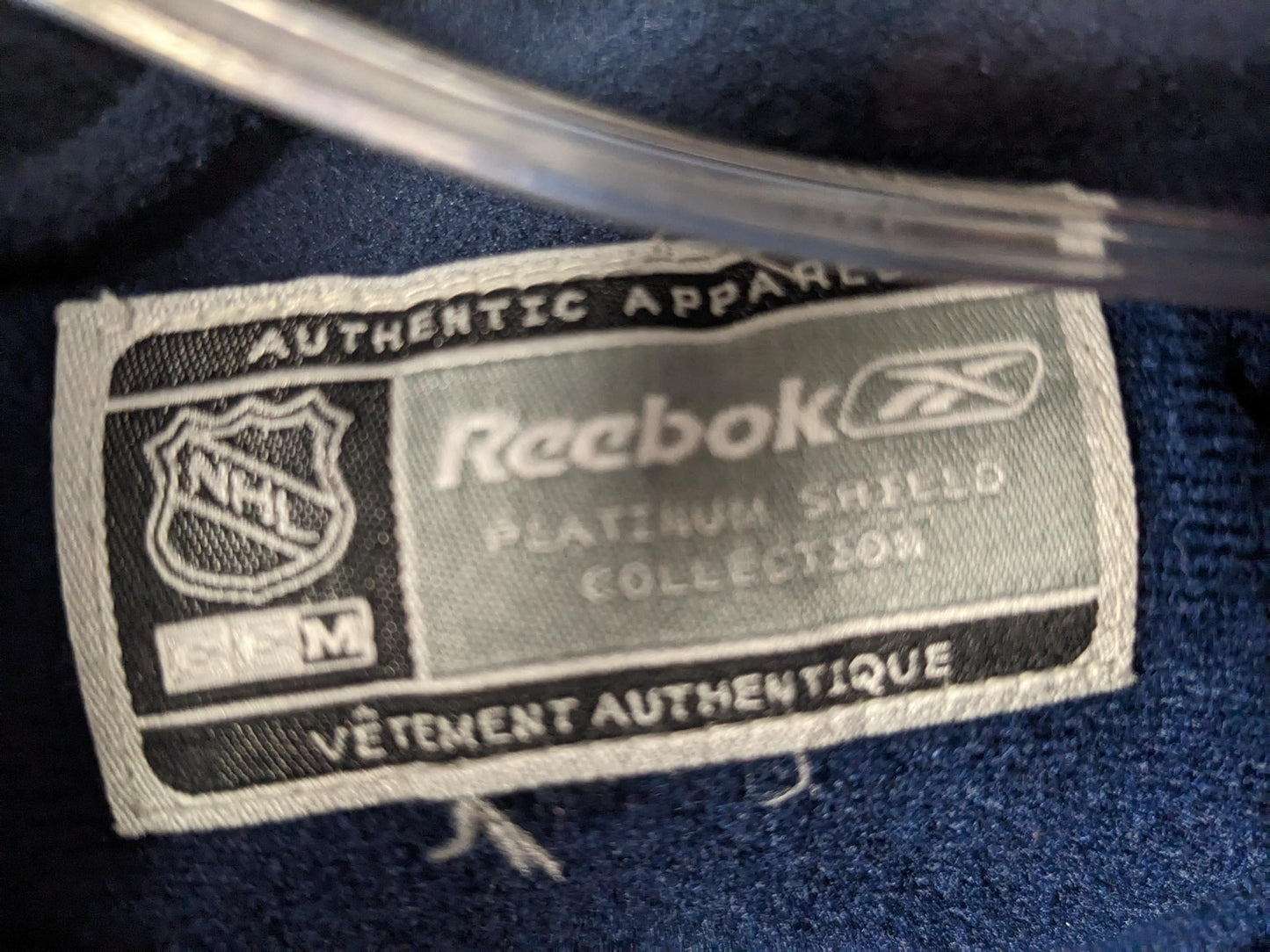 Reebok Avalanche NHL Half Zip Youth Jacket Coat Size Youth Medium Color Blue Condition Used