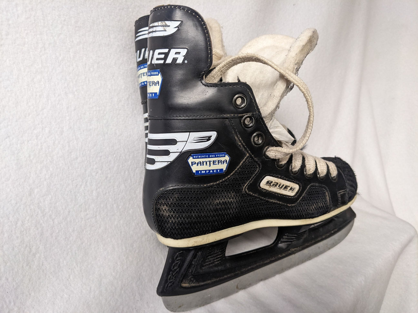 Bauer Pantera Impact Youth Hockey Ice Skates Size 2 Color Black Condition Used