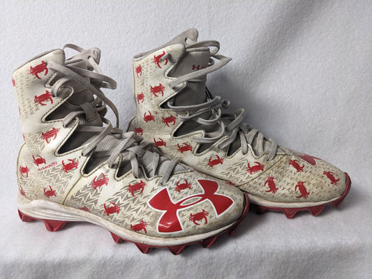 Under Armour Highlight Cleats Size 4 Color White Condition Used Highlight