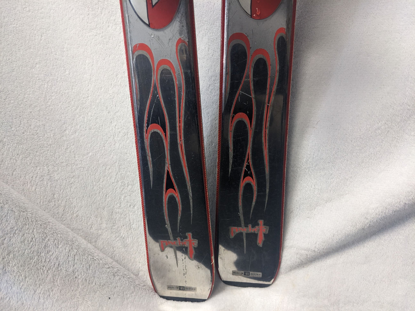 Truth Machete Skis W/Salomon Bindings Size 165 Cm Color Silver Condition Used