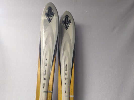 K2 Axis Skis w/Salomon Bindings Size 180 Cm Color Yellow Condition Used