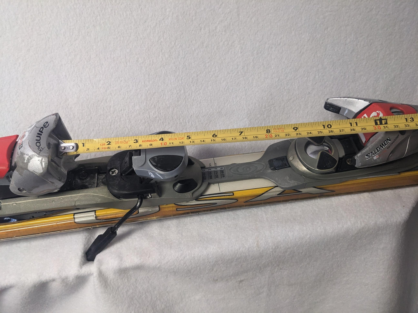 K2 Axis Skis w/Salomon Bindings Size 180 Cm Color Yellow Condition Used