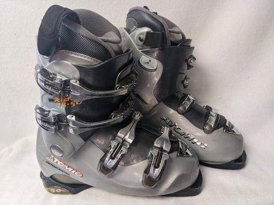 Atomic Beta Ride 8.50 Ski Boots Size Mondo 25.5 Color Gray Condition Used Velcro Loose