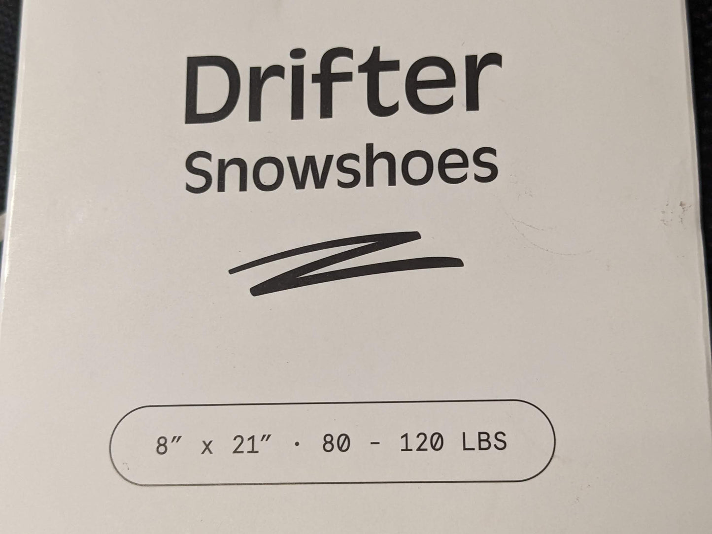Retrospec Drifter-21"Snowshoes, Damaged 21"X8", 120 LB Max, 80 LB Min. Women Color White Condition Damaged Missing Fastne