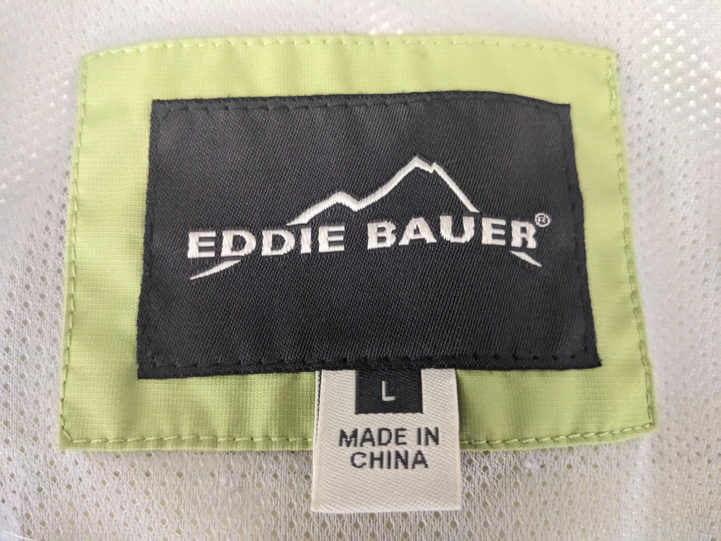 Eddie Bauer Hooded Lined Shell Size Women Large Color Green Condition Used
