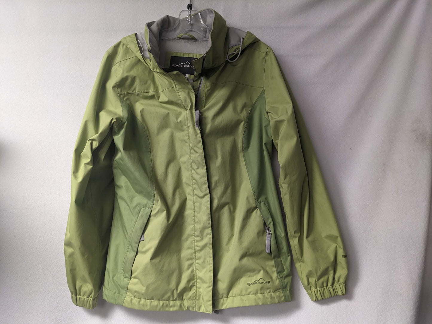 Eddie Bauer Hooded Lined Womens Shell Size Women Large Color Green Condition Used