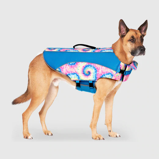 Canada Pooch Wave Rider Dog Life Vest Size XS-XL  Yellow, Pink, Tie Dye Boating New