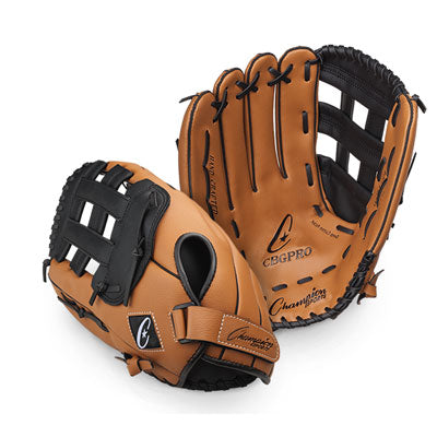 Champion RHT 14 Inch Baseball Mitt Glove Synthetic Leather CBGPro Brown New
